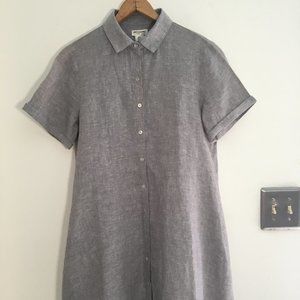 Artisan NY, putty/grey, short sleeved, size S, linen trapeze dress
